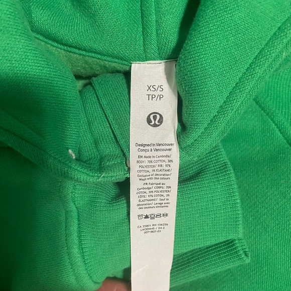 Lulu Green scuba half zip hoodie - Picture 2 of 2